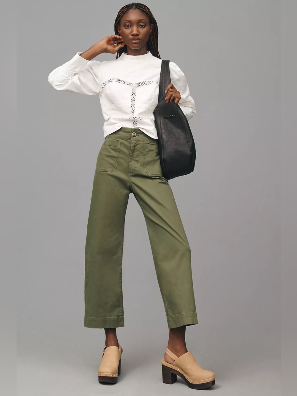 Maeve Colette Twill Crop Wide-Leg Pants Size 26 | Like New